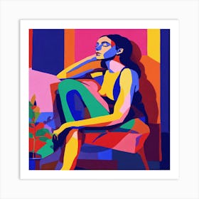 Portrait Of Woman Art Print