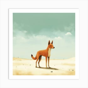 Fox In The Desert Art Print