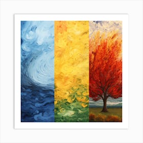 Autumn Tree Painting Art Print