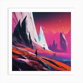 Futuristic Landscape 1 Art Print