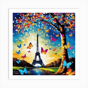 Butterflies In Paris 29 Art Print