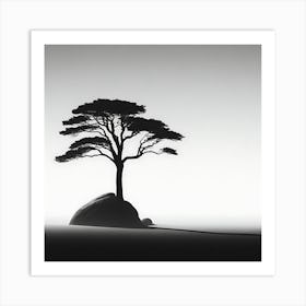 Silhouette Of A Tree 1 Art Print