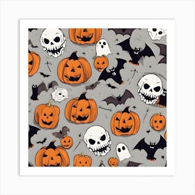 Halloween Pumpkins 3 Art Print