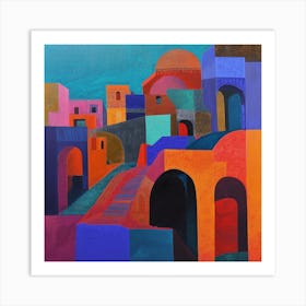 Abstract Travel Collection Delhi India 4 Art Print