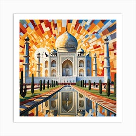 Taj Mahal At Sunrise Art Print