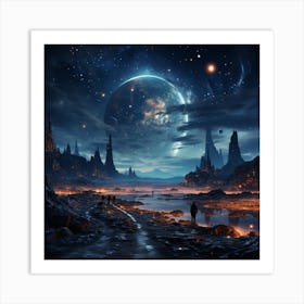 Space Landscape 5 Art Print