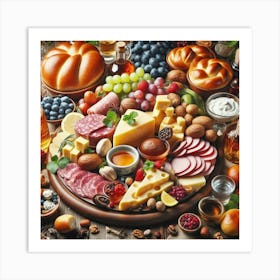 Cheese Platter Art Print