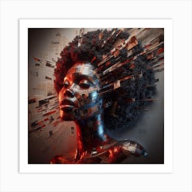 Portrait Of A Black Woman 3 Art Print