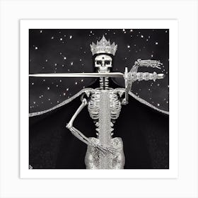 Skeleton Queen 5 Art Print