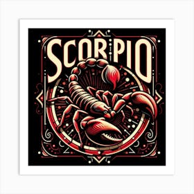 Zodiac Sign Scorpion, Water Element, The Scorpion Art Print