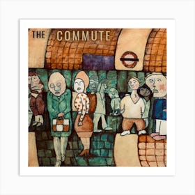 The Commute Underground Gathering Square Art Print