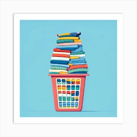 Laundry Basket Art Print