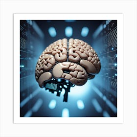 Digital Brain 8 Art Print