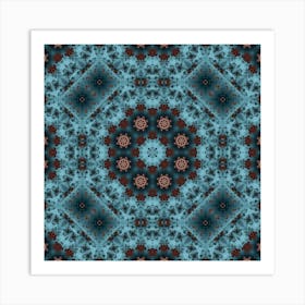 Pattern Texture Of Blue Bubbles And Spots 2 Art Print