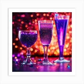 Minimalistic Hyper Realistic Magical Vibrant Glitt (1) Art Print