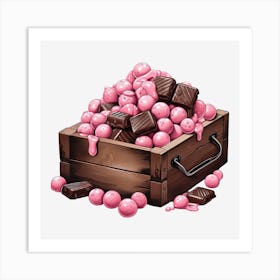 Pink Candy Crate 1 Art Print