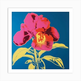 Orchid 1 Pop Art Illustration Square Art Print