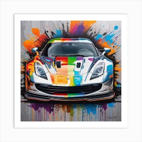 Splatter Car 6 Art Print