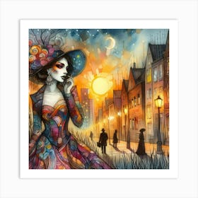 Spooky Woman Art Print