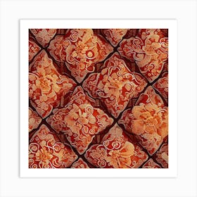 Chinese Floral Pattern 1 Art Print