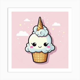 Kawaii Unicorn 46 Art Print