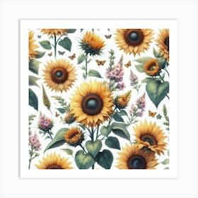 Sunflowers 1 Art Print