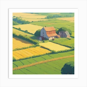 Farm In The Countryside 16 Art Print