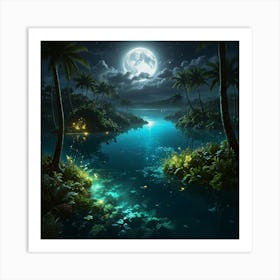 Night In The Jungle 3 Art Print