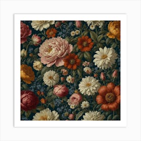 Floral Wallpaper 2 Art Print