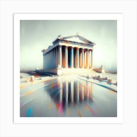 Brush Effect Color Painting Temple Of Artemis 1 Art Print