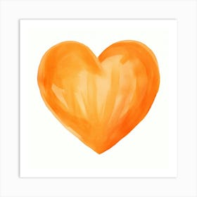 Orange Heart Art Print