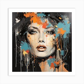 Splatter Girl 4 Art Print