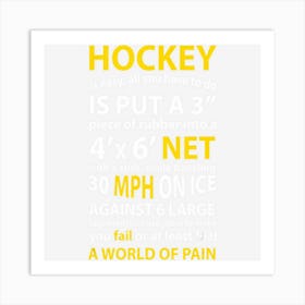 Funny Hockey Quote Hockey Is Easy Gift Women Fans Art Print