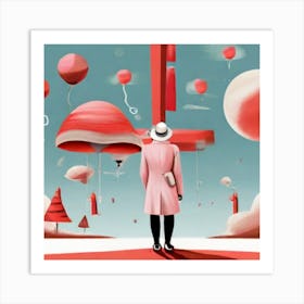 Red Balloons Art Print