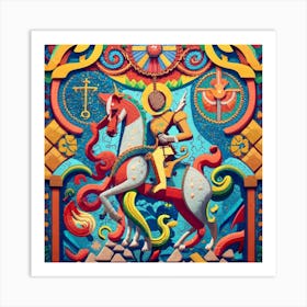 St George And The Dragon Image Art Print