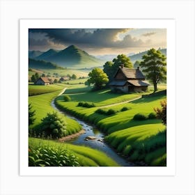 Landscape Painting 7 Art Print