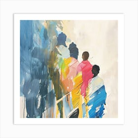 'People Walking' Art Print