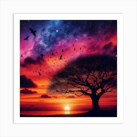 Tree In The Sky 41 Art Print