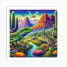 On Alert in the Desert Art Print