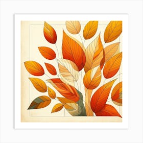 Love Yellow Leaves Art Print