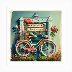 Bicycle In The Garden 1 Art Print