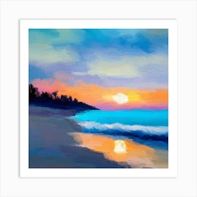 Sunset Pastel Colors Art Print