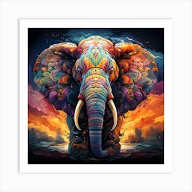 Elephant Painting Art Print