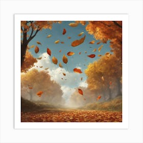 Autumn Leaves Falling 3 Poster