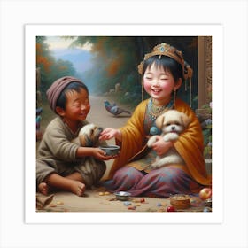 Chinese Children Art Print