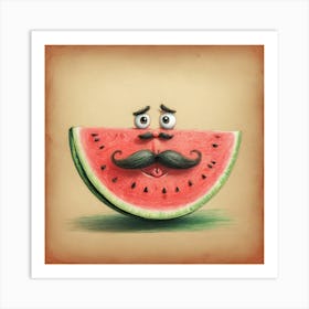 Watermelon Face 6 Art Print