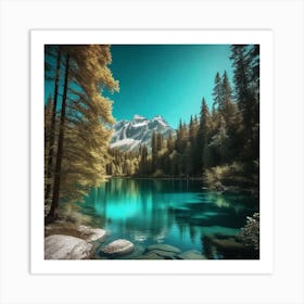 Lake In The Mountains 8 Art Print