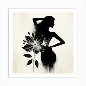 Woman silhouette 2 Art Print