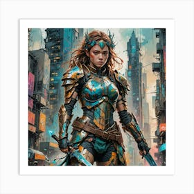 Warrior In Armor Art Print