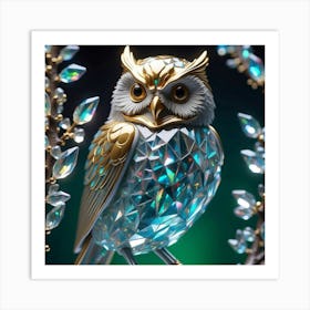 Crystal Owl Art Print